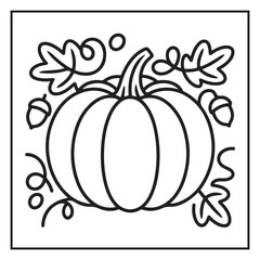 Autumn Coloring Pages – Fall Leaves, Pumpkins, Harvest and Seasonal Designs for Kids and Adults