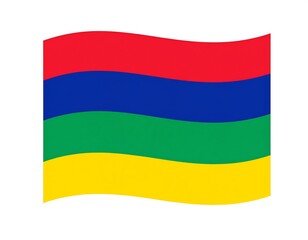 Obraz premium National flag waving, horizontal stripes of color