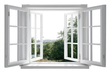 Obraz premium Wide open window with a view