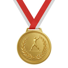 Gold Medal Champion Award Winners Prize Victory Achievement Competition Success Olympic Games Sporting Event on transparent background