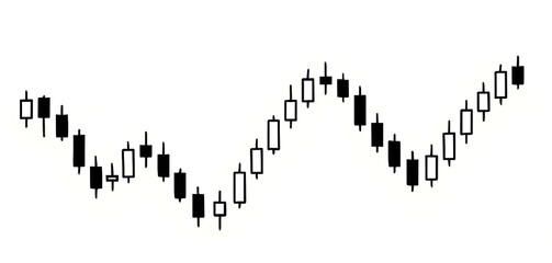 Stock market candlestick chart pattern illustration