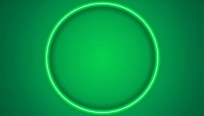 Neon green oval frame on a solid green background