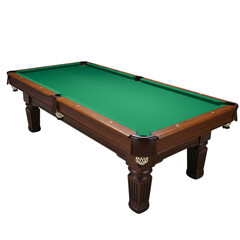 Classic Pool Table Billiards Game Room Furniture on transparent background
