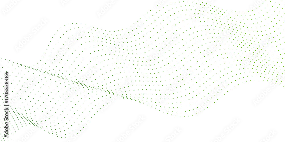 Aufkleber abstract technology particles gradient flowing dynamic wave doted and halftone lines background. dot