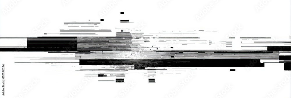 Aufkleber abstract digital distorted video glitch art featuring display disturbance and broken signal imagery