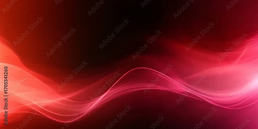 Poster elegant abstract dark red background with luminous waves and glowing texture for modern design