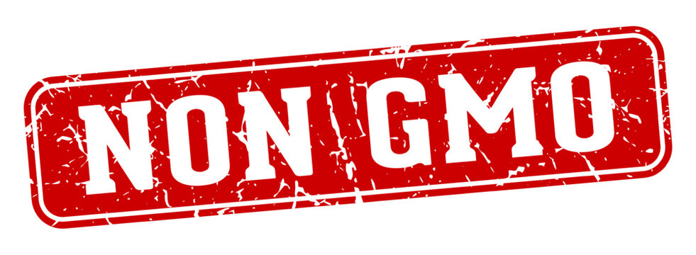 non gmo rectangular sign. non gmo stamp