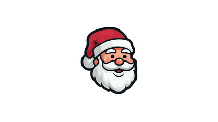 Obraz premium Santa Claus Icon - Symbol Isolated on White Background for Christmas Emo Design