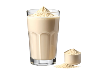 Vanilla Protein Shake Glass PNG – Healthy Smoothie Cutout