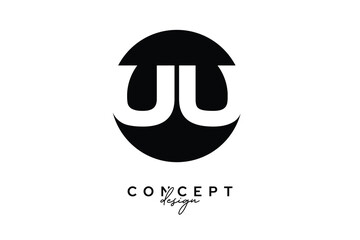 UU Creative Negative Space Circle Monogram Logo Design