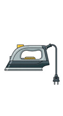 Fototapeta premium Modern Electric Clothes Iron with Power Cord.