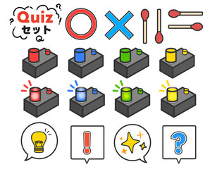 Quiz and Puzzle icons クイズとパズルに使えるイラスト