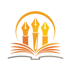 Community Education Logo with Open Book and People Icons