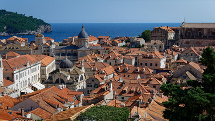 Dubrovniks buildings, roofs and city view 