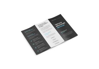 Trifold Borchure Mockup Back Side