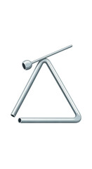 Musical Triangle Instrument with Striker.