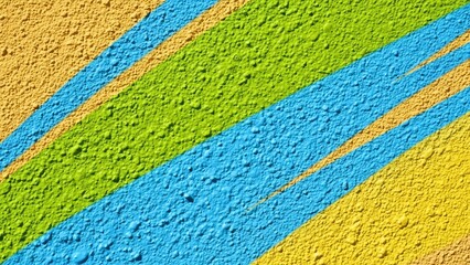 Abstract colorful stripes texture background blue green yellow diagonal lines on rough surface