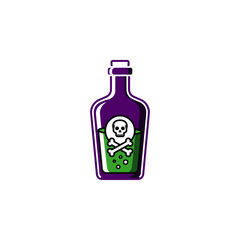 poison icon flat vector design.