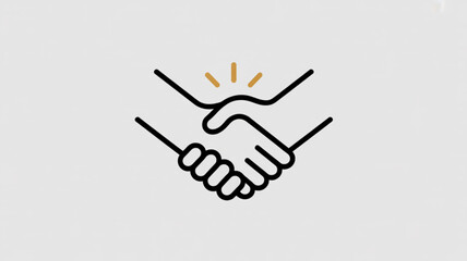 Handshake concept showing two hands clasped together in agreement vector illustration of a business deal