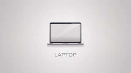 Laptop simple and clean design for technology, business, and online communication concepts