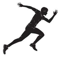 Black training Silhouette Vector, High Quality Illustration on White Background