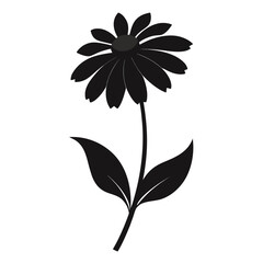  rudbeckia triloba silhouette vector on white
