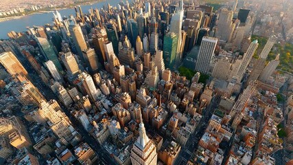 Cityscape's Grandeur: Aerial view of a vibrant cityscape, showcasing a breathtaking panorama of architectural marvels and urban sprawl.