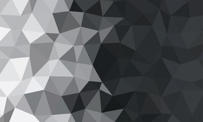 Abstract grey polygonal pattern transitions smoothly from light shades to darker tones forming a clean backdrop