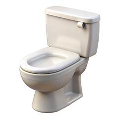 Realistic studio toilet with toilet paper roll isolated on a transparent background porcelain bathroom