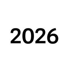 2026 Golden Ribbon Year Text in Luxurious Metallic Design 2026 Vivid Multicolor Neon-Outlined Year Text Elegant Red 2026 Gold-Trimmed TypefaceBronze 2026 Metallic Numbers with Warm ShineBold Black 202