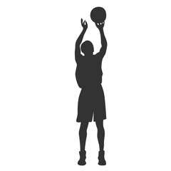 Basketball in vector, flat style. Sportsman in vector.