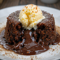 chocolate cake on a plate baked