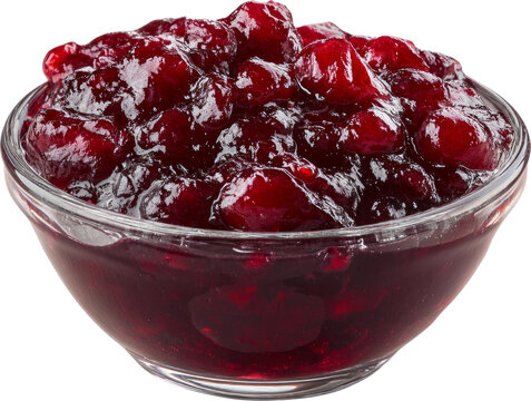 Bowl of sweet cranberry sauce relish, traditional holiday food - Powered by Adobe