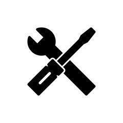 Repair tools icon vector for web and mobile app. tool sign and symbol. setting icon. Wrench and screwdriver. Service