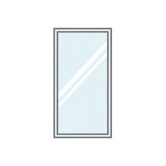 Simple rectangular window with a light blue pane and a dark gray frame.