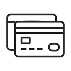 Obraz premium Multiple credit cards for online shopping and financial transactions. Vector illustration