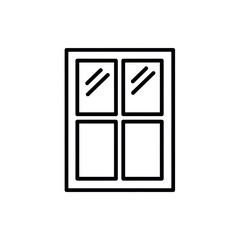 Simple Window Icon with Four Panes.