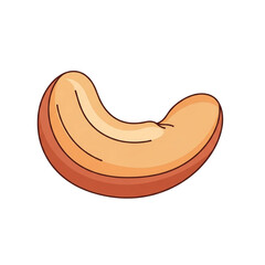 Single Cashew Nut Illustration.