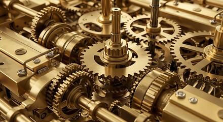 A Complex Clockwork Mechanism in Shiny Brass