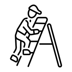 A linear style icon representing ladder