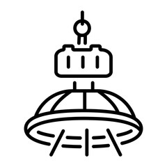 Obraz premium A line style icon showing headlamp