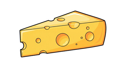 Slice of Swiss Cheese with Holes.
