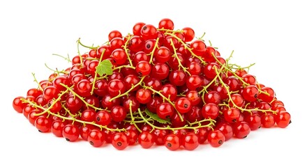 Fresh Red Currants Clustered Together.