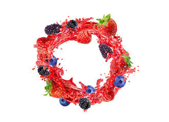 mixed berry juice concept © Thongden_studio