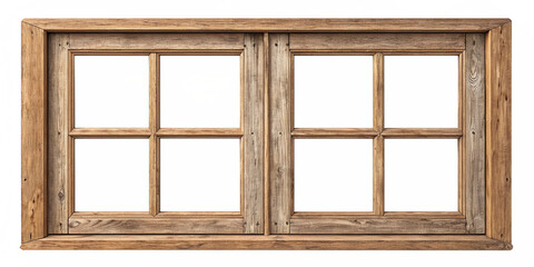 Rustic Wooden Window Frame with Vintage Weathered Finish on Transparent Background
Farmhouse Cottage Style Wooden Window Frame Without Glass – Isolated PNG
