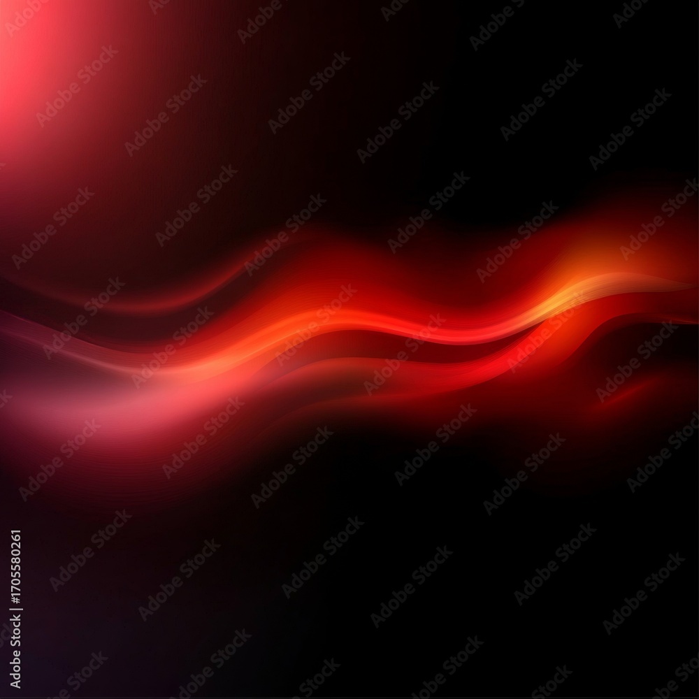 Poster vibrant abstract background with glowing red waves and smooth blends for creative design projects