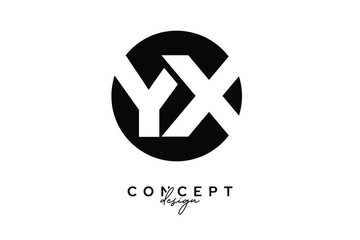 Fototapeta premium YX Creative Negative Space Circle Monogram Logo Design