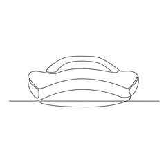 One continuous line drawing of football stadium vector illustration. Football sport themes illustration in linear style vector design concept. Great design for sport campaign and business purpose.