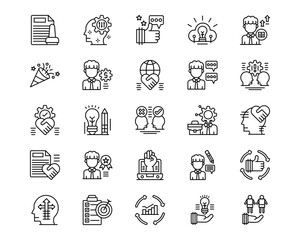 Organization Line Vector Icons