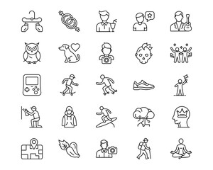 Fototapeta premium Urban Tribes Line Vector Icons